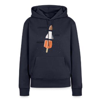Rocket | , rocket, funny pictures - Women’s Premium Organic Hoodie - navy - Front - Julia (174cm)