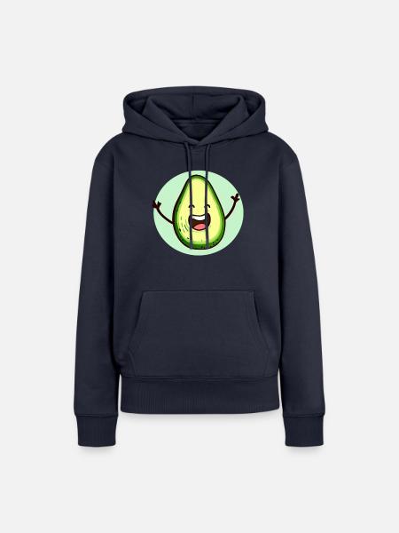 Fröhliche Avocado - Frauen Premium Bio Hoodie - Navy