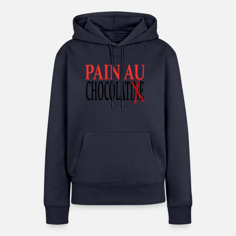 Schokoladenbrot oder Chocolatine? - Frauen Premium Bio Hoodie - Navy