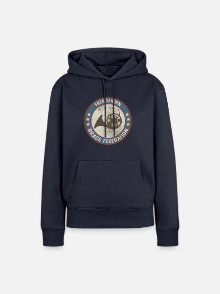 horn waldhorn instrument - Frauen Premium Bio Hoodie - Navy