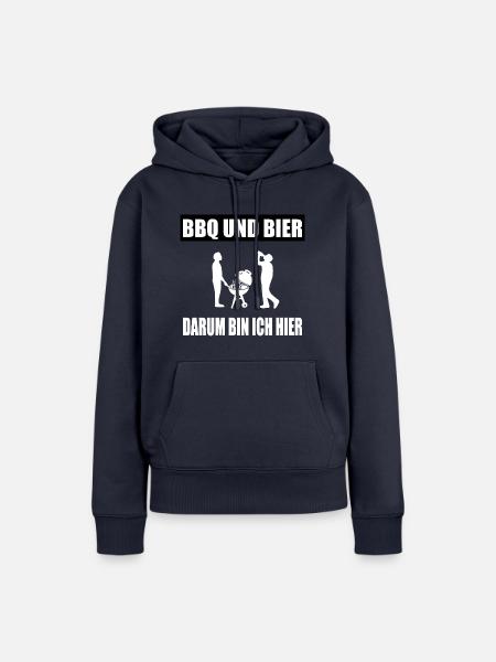 BBQ - Frauen Premium Bio Hoodie - Navy
