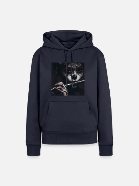 FLÖTE - Frauen Premium Bio Hoodie - Navy