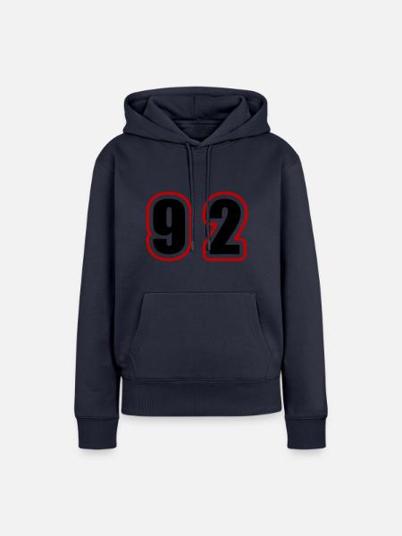 92 Zahl College - Frauen Premium Bio Hoodie - Navy