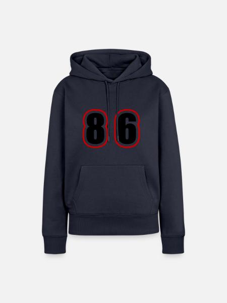 86 Zahl College - Frauen Premium Bio Hoodie - Navy