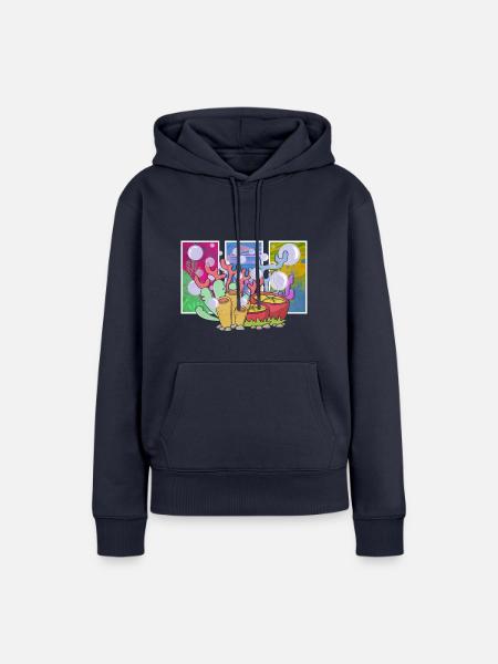 Korallenriffe Bunte Riffe Meeresumwelt - Frauen Premium Bio Hoodie - Navy