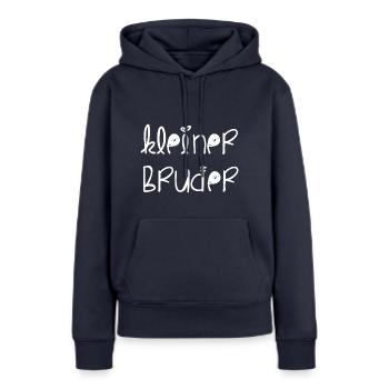 Kleiner Bruder - Frauen Premium Bio Hoodie - Navy - Vorne - Julia (174cm)