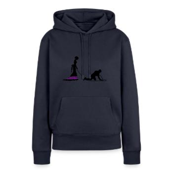 Hochzeit Brautpaar Leine - Frauen Premium Bio Hoodie - Navy - Vorne - Julia (174cm)
