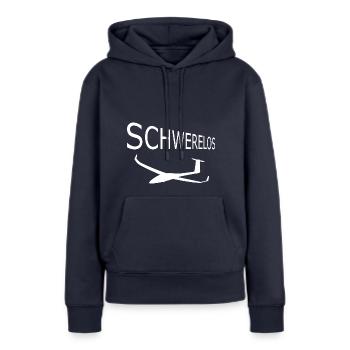 Gleitschirmflieger Segelflugzeug Geschenkidee - Frauen Premium Bio Hoodie - Navy - Vorne - Julia (174cm)