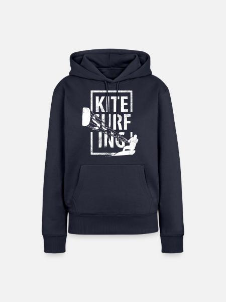 Kitesurfing - Frauen Premium Bio Hoodie - Navy