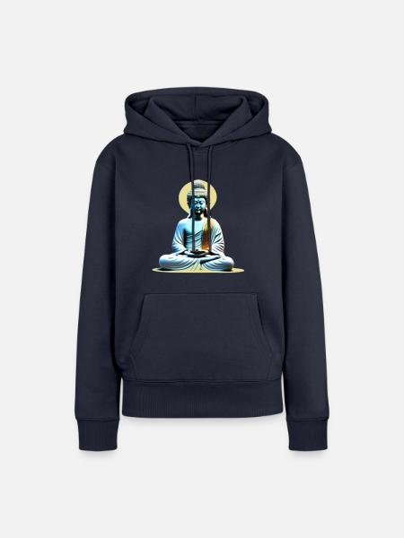 BUDDHA - Frauen Premium Bio Hoodie - Navy