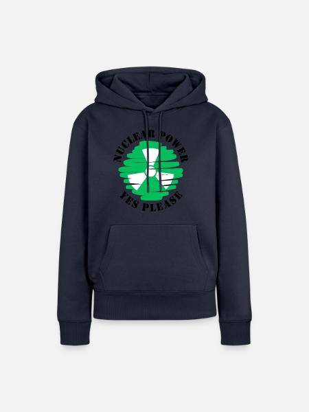 Atomkraft, Ja bitte, Kernenergie - Frauen Premium Bio Hoodie - Navy