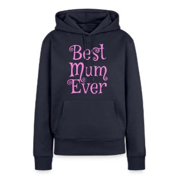 Beste Mama aller Zeiten rosa - Frauen Premium Bio Hoodie - Navy - Vorne - Julia (174cm)