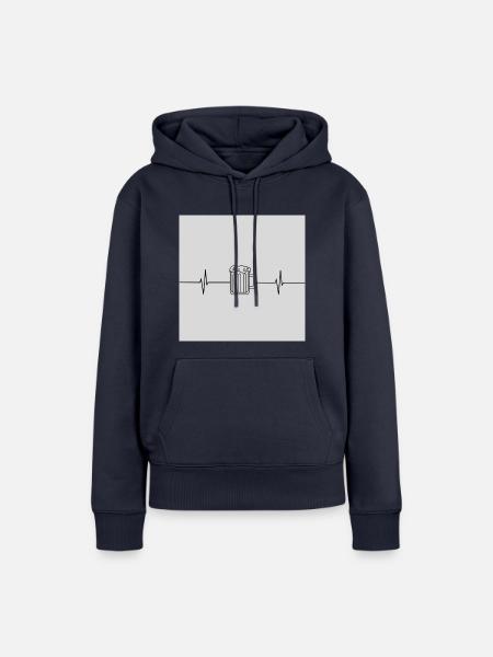 Party Pulsschlag - Frauen Premium Bio Hoodie - Navy