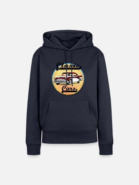 Classic Car - Frauen Premium Bio Hoodie - Navy
