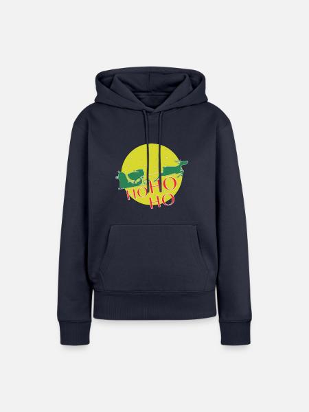 HO HO HO - Frauen Premium Bio Hoodie - Navy