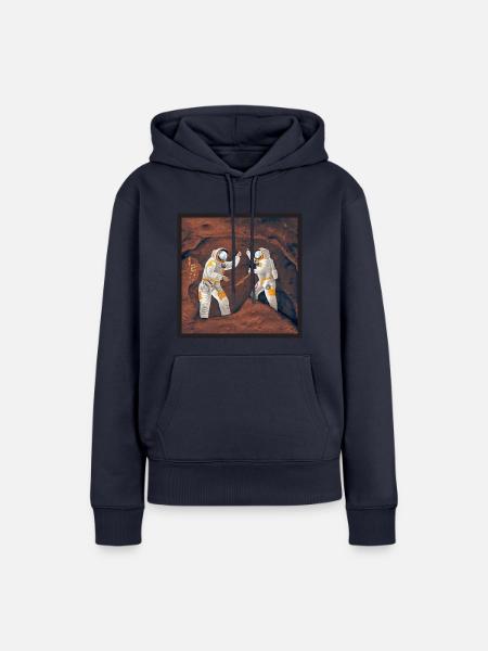 Höhlenmalerei - Frauen Premium Bio Hoodie - Navy