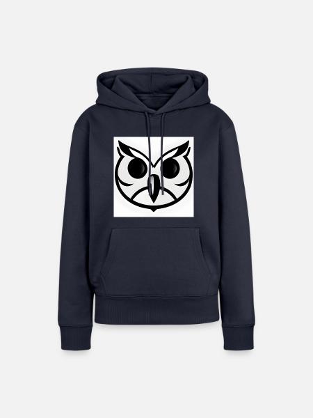 Owl, Heule, Front - Frauen Premium Bio Hoodie - Navy