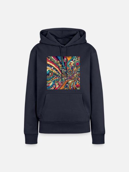Weinlese - Frauen Premium Bio Hoodie - Navy