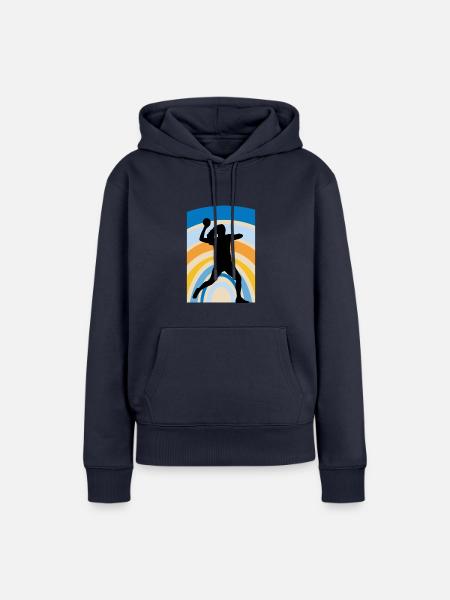 Mannschaft Dodgeball - Frauen Premium Bio Hoodie - Navy