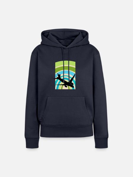 Luftfahrt Aerospace Flieger - Frauen Premium Bio Hoodie - Navy