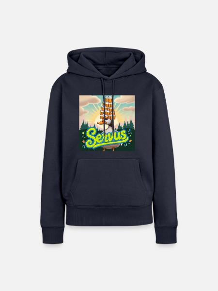 Servus meine Enteeen - Frauen Premium Bio Hoodie - Navy