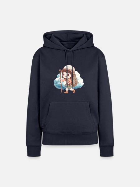 Wandern Wanderung Trek - Frauen Premium Bio Hoodie - Navy