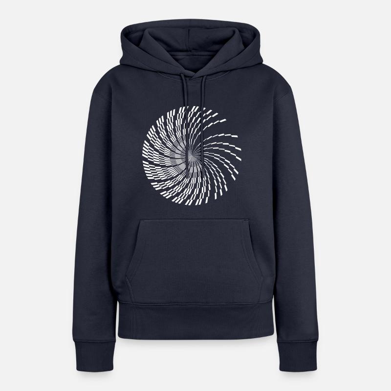 digital geometric circles pattern - Women’s Premium Organic Hoodie - navy