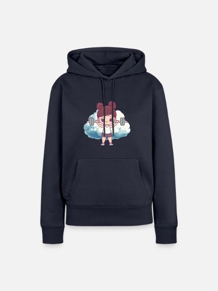 Training Fitnessstudio - Frauen Premium Bio Hoodie - Navy