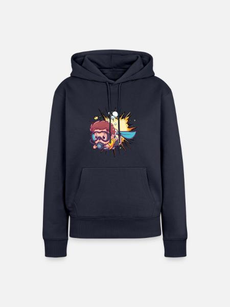 Taucher Tauchen - Frauen Premium Bio Hoodie - Navy