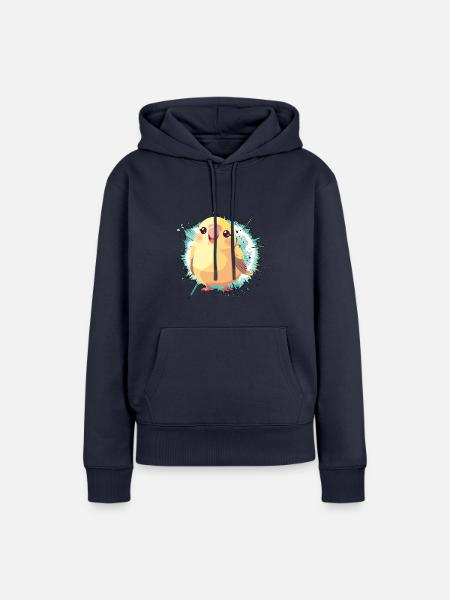 Wellensittich Spatz - Frauen Premium Bio Hoodie - Navy
