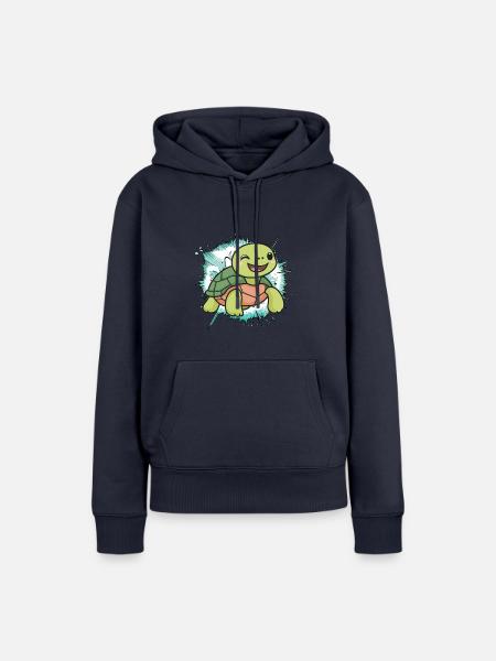 Turtle Tortuga - Frauen Premium Bio Hoodie - Navy