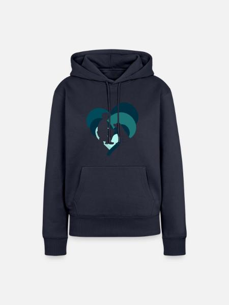 Hundetraining Hundeerzieher - Frauen Premium Bio Hoodie - Navy