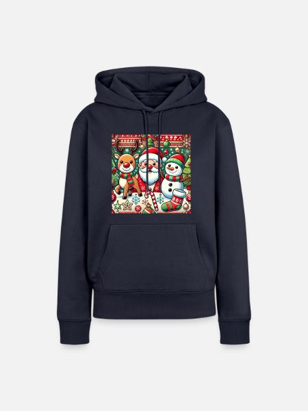 Weihnachtsdesigns - Frauen Premium Bio Hoodie - Navy