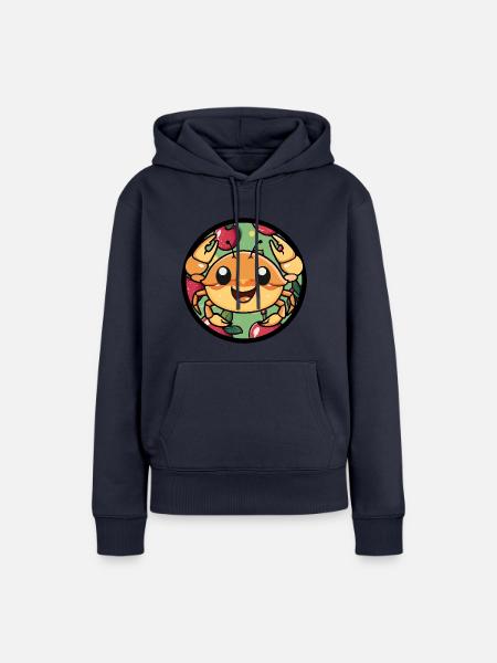 Krabbe Meeresfrüchte - Frauen Premium Bio Hoodie - Navy