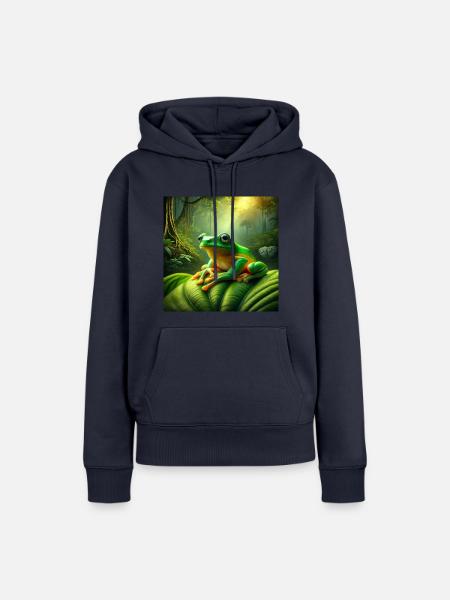 Kambo Frog - Frauen Premium Bio Hoodie - Navy