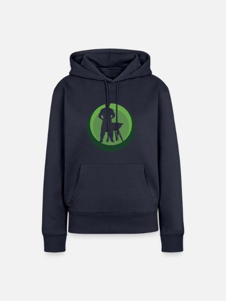 BBQ Grillen Grillwurst - Frauen Premium Bio Hoodie - Navy