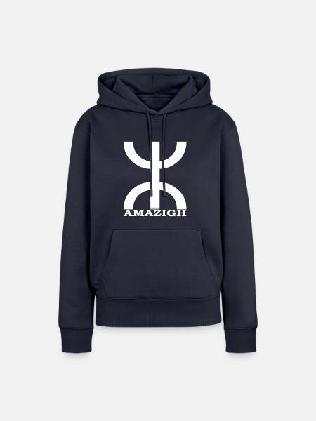 Berbermotiv Amazigh Kabyle - Frauen Premium Bio Hoodie - Navy