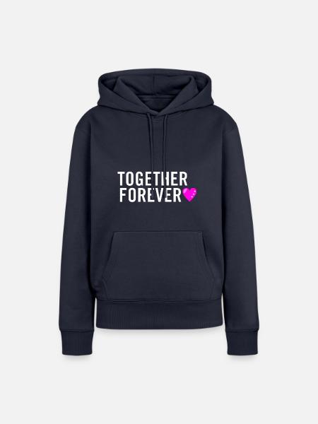 Für immer zusammen - Frauen Premium Bio Hoodie - Navy