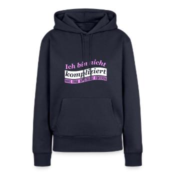 Ich bin nicht kompliziert nur eine spezielle Editi - Frauen Premium Bio Hoodie - Navy - Vorne - Julia (174cm)