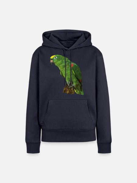 Gelbkronenpapagei - Frauen Premium Bio Hoodie - Navy