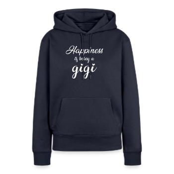 Glück ist Gigi, Gigi, Geschenk für Gigi, Bl - Frauen Premium Bio Hoodie - Navy - Vorne - Julia (174cm)