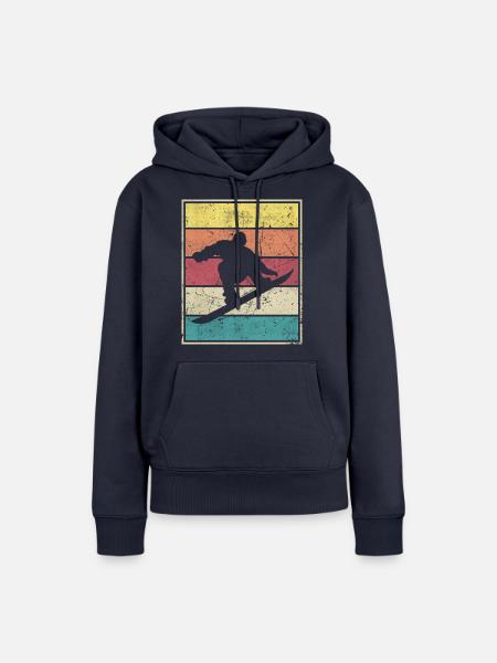 Snowboard - Frauen Premium Bio Hoodie - Navy