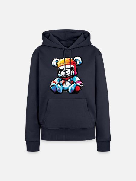 Teddybär / Kuscheltier / Stofftier / Geschenkidee - Frauen Premium Bio Hoodie - Navy