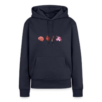 Addition - Women’s Premium Organic Hoodie - navy - Front - Julia (174cm)