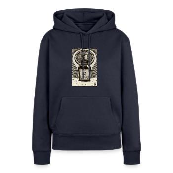 Gift - Frauen Premium Bio Hoodie - Navy - Vorne - Julia (174cm)