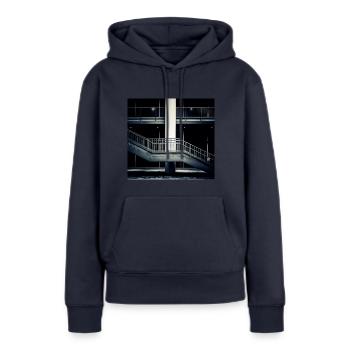 Urban - Women’s Premium Organic Hoodie - navy - Front - Julia (174cm)