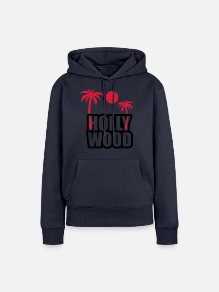 hollywood01 - Frauen Premium Bio Hoodie - Navy