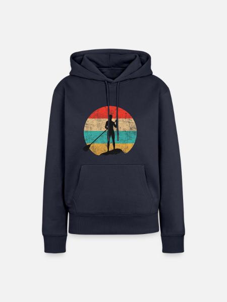 paddeln mit brett - Frauen Premium Bio Hoodie - Navy