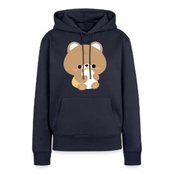 Bär Kleinkind - Frauen Premium Bio Hoodie - Navy - Vorne - Julia (174cm)
