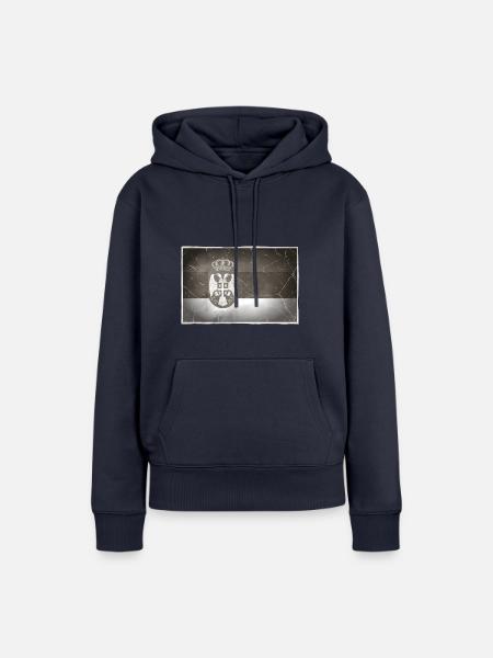 Serbien - Frauen Premium Bio Hoodie - Navy